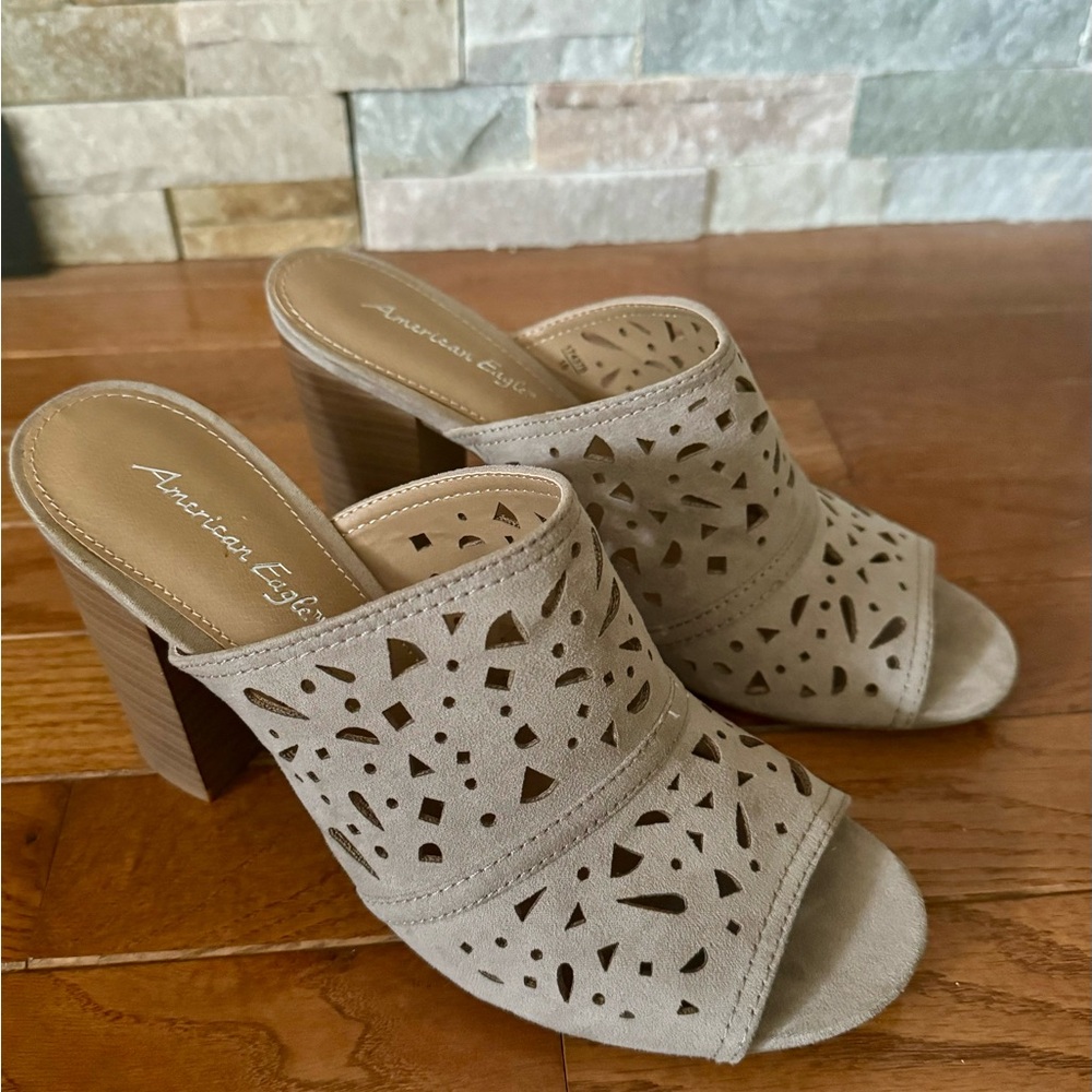 American Eagle Open Toe heels.
